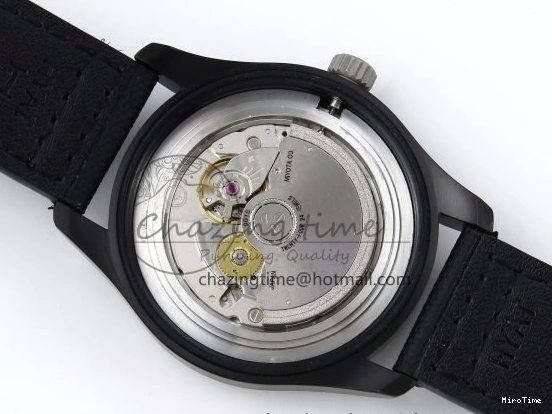 MIROTIME 0521 Pilot Black Ace BLSF 1:1 Best Edition White Lume Dial on Black Nylon Strap MIYOTA OnTrend 7021